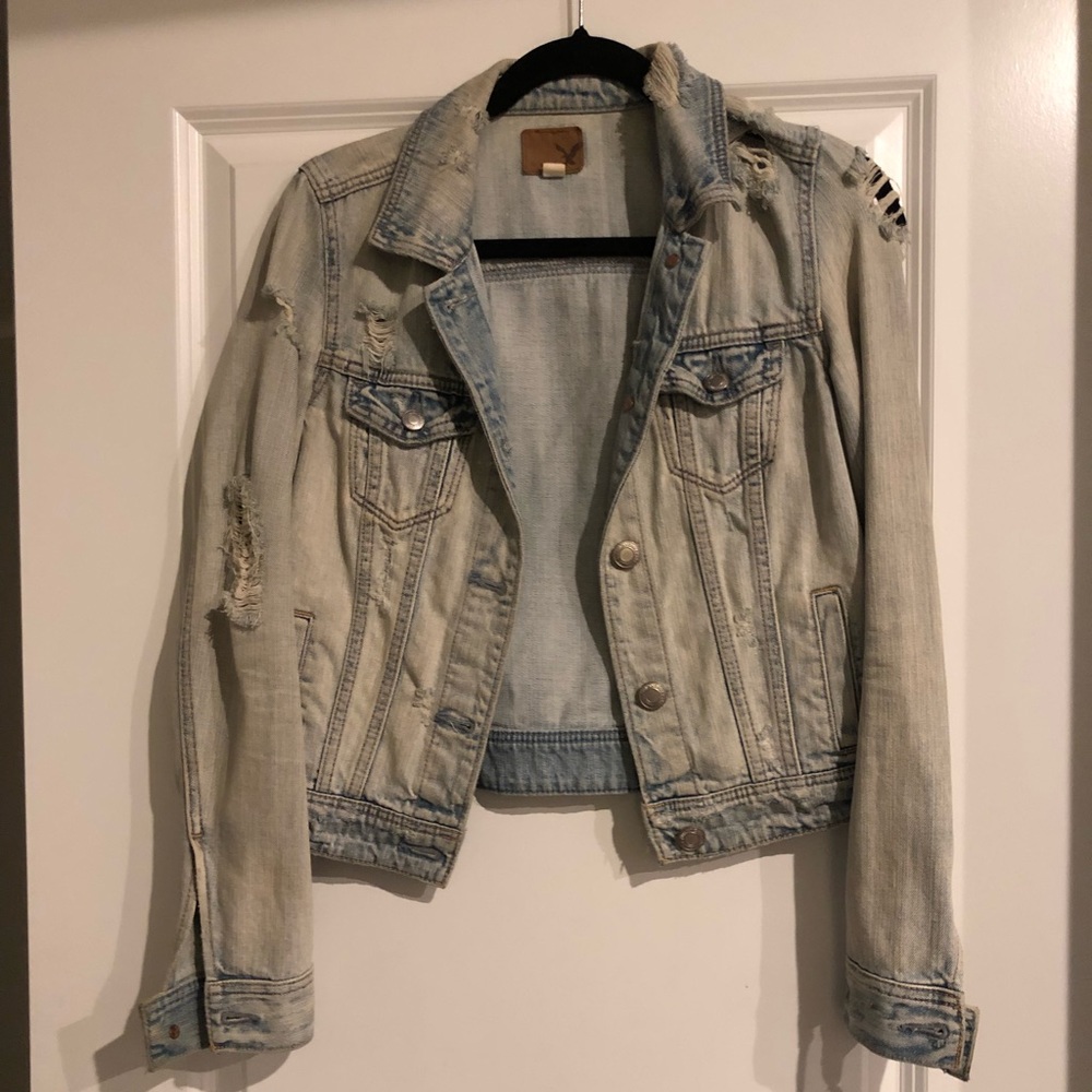 American Eagle Distressed Jean Jacket